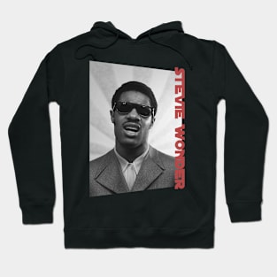 classic stevie wonder monochrome style Hoodie